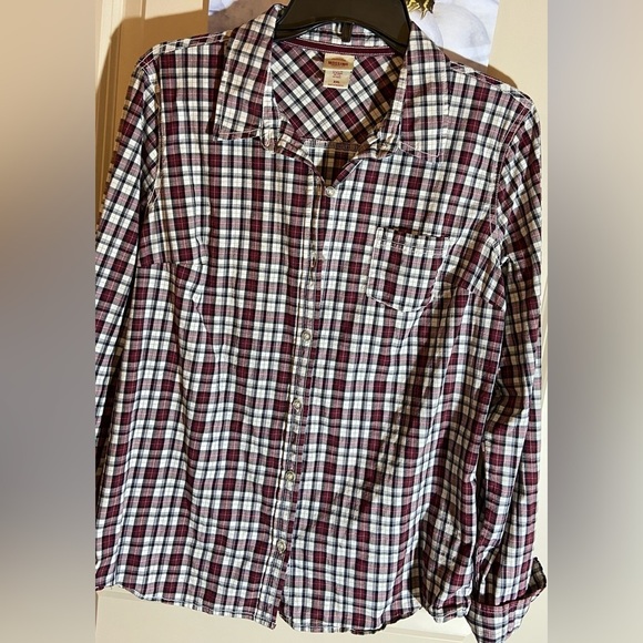 Mossimo Supply Co. Other - MOSSIMO Juniors Sz-XXL Button-up Top, Plaid-Not Flannel-Very Stretchy-Fitted Cut